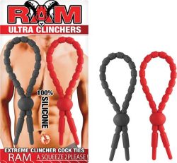 Ram Ultra Clinchers Cock Ties  2 Pack Red Black main