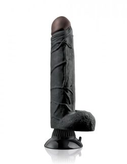 Real Feel No 7 9 inches Vibrating Dildo Black main