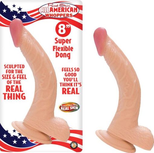 Real Skin All American Whoppers Dong With Balls 8 Inch second