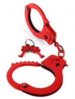 Red Metal Handcuffs main