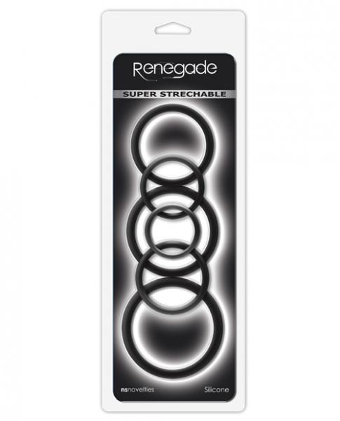 Renegade build a cage rings black set of 6 second