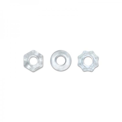 Renegade Chubbies 3 Pack Cock Rings Clear main