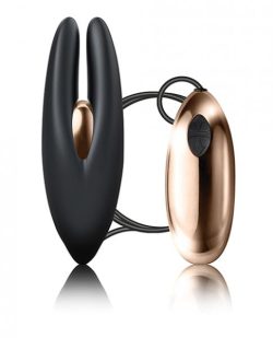 Rocks Off Mimosa Clitoral Vibrator Black Rose Gold main