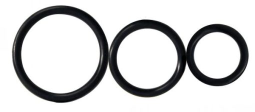 Rooster Control Rings Black Set Of 3 main