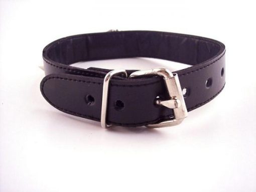 Rouge Leather O-Ring Studded Collar Black second