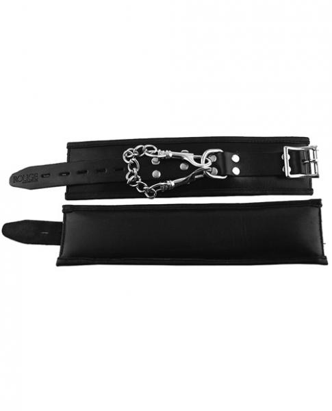 Rouge Padded Leather Wrist Cuffs Black main