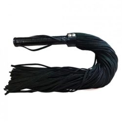Rouge Suede Flogger Leather Handle Black main