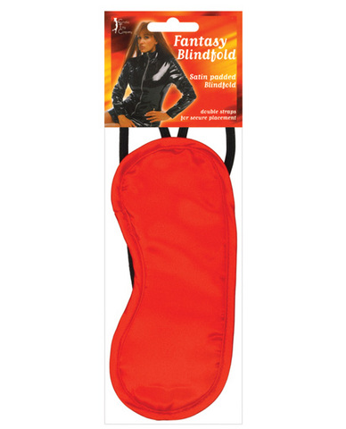 Satin Blindfold 2 Strap - Red second