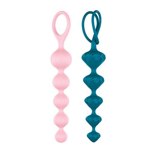 Satisfyer anal beads set of 2 green pink