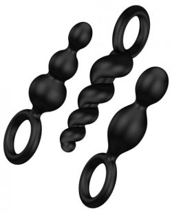 Satisfyer Plugs Set of 3 Black Butt Plugs main