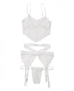 Scallop Lace Long Line Bra