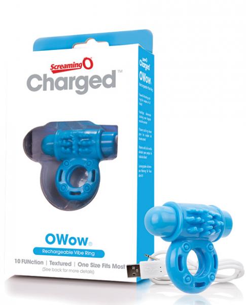 Screaming o charged o wow reversible vibrating ring blue second