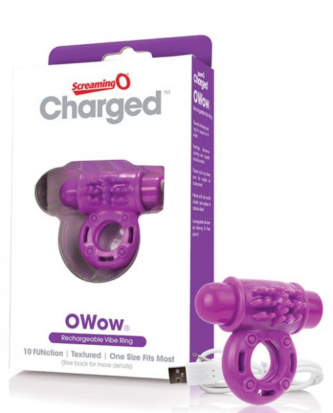 Screaming o charged o wow reversible vibrating ring purple second