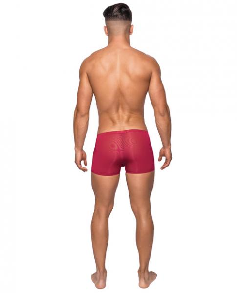Seamless Sleek Shorts Sheer Pouch Red XL second