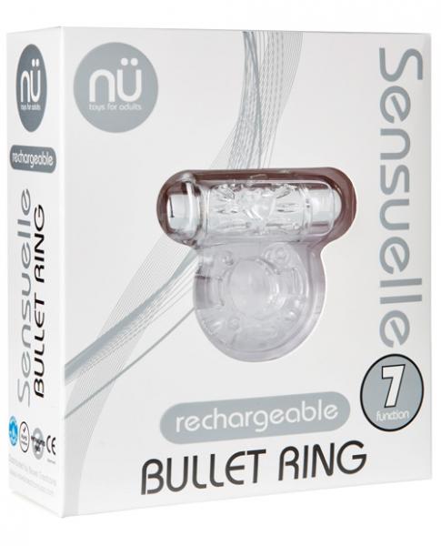 Sensuelle Bullet Ring Cockring 7 Function Clear second
