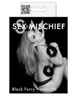 Sex & Mischief furry handcuffs - black main