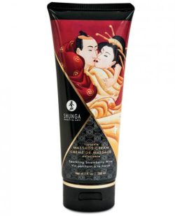 Shunga Kissable Massage Cream Sparkling Strawberry Wine 7oz main