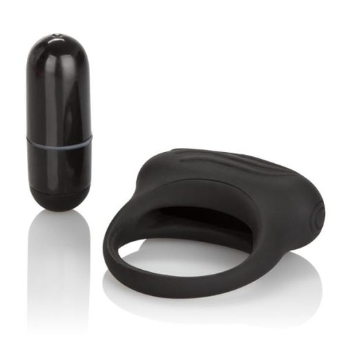 Silicone lovers arouser black vibrating ring main