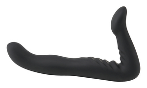 Silicone strapless strap on black second