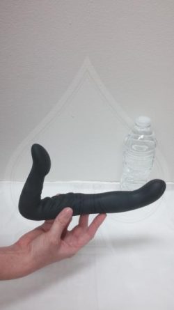 Silicone Strapless Strap On Black main