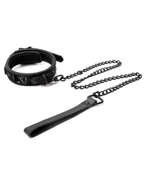 Sinful 1 inch collar & leash black main