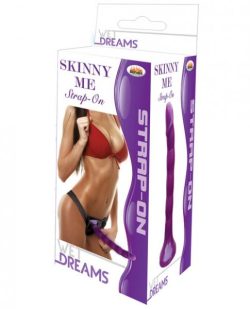 Skinny Me 7 inches Dildo Strap On Harness Purple main