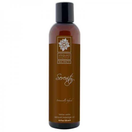 Sliquid Organics Serenity Massage Oil 4.2 oz- Tahitian Vanilla main