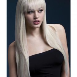 Smiffy Fever Wig Jessica Blonde 26 inches Long with Bangs main
