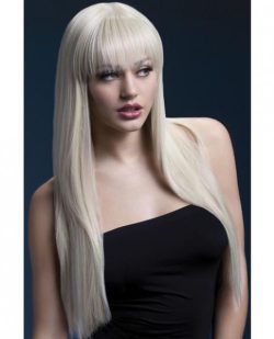 Smiffy Fever Wig Jessica Blonde 26 inches Long with Bangs main