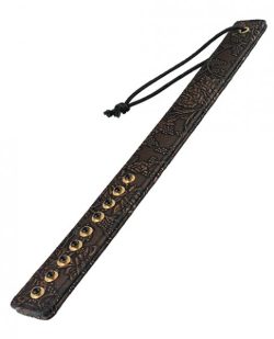 Spartacus Paddle with Gems Brown Floral Print main