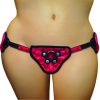 Sportsheets Plus Size Lace Satin Strap On Harness Red main