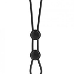 Stay Hard Silicone Double Loop Cock Ring Black main