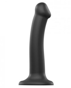 Strap On Me Silicone Bendable Dildo Medium Black main