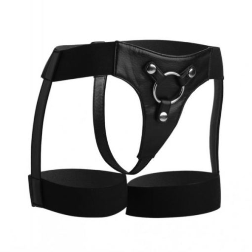 Strap u bardot elastic strap on harness thigh cuffs main