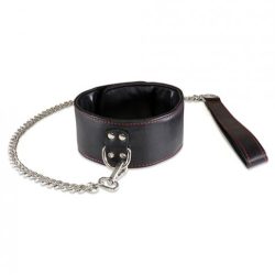 Sultra Lambskin 2.5 inches Collar With 24 inches Chain Black main