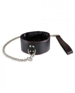 Sultra Lambskin 2.5 inches Collar With 24 inches Chain Black main