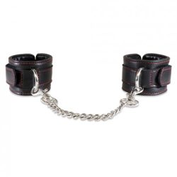 Sultra Lambskin Handcuffs With 5.5 inches Chain Black main