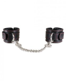 Sultra Lambskin Handcuffs With 5.5 inches Chain Black main