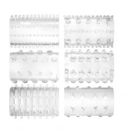 Super Stretch Tickler Sleeves 7 Per Set Clear main