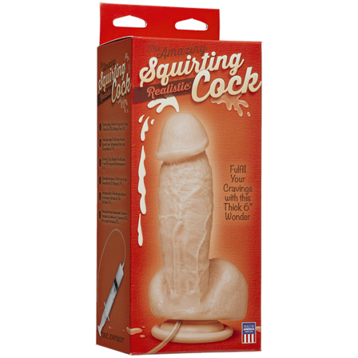 The Amazing Squirting Realistic Cock 	Dildo Beige second
