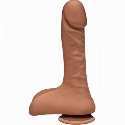 The D Super D 9 inches Dildo with Balls Caramel Tan main