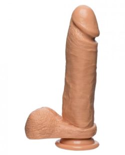 The D The Perfect D 8 inches Dildo with Balls Beige main