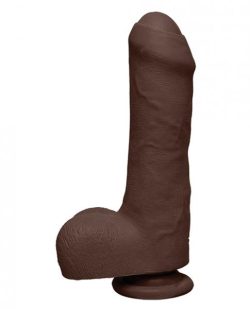 The D Uncut D 7 inches Dildo with Balls Brown main