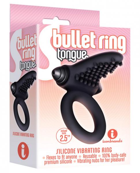 The nines bullet ring tongue vibrator black second