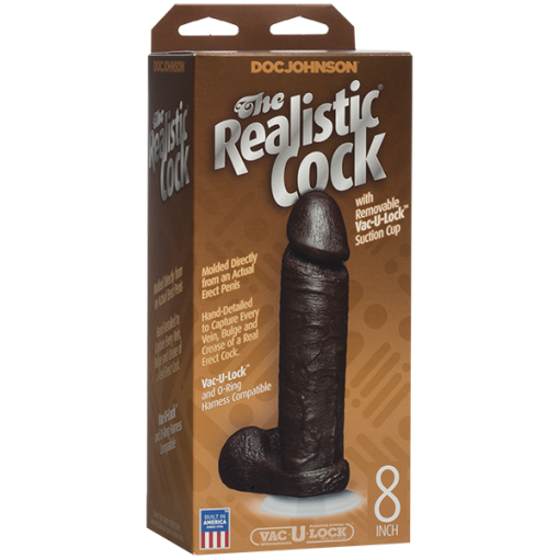 The Realistic C*ck 8 inches Brown Chocolate Dildo second