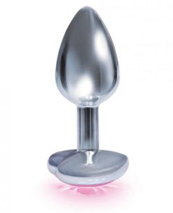 The Silver Starter Bejeweled Steel Plug Pink main