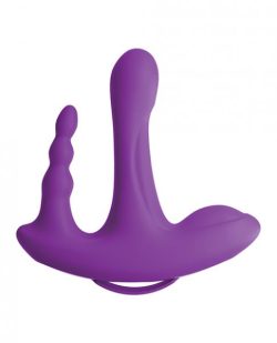 Threesome Rock N Ride Silicone Vibrator Purple main