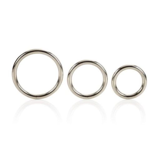 Trine Steel Cock Ring Collection 3 Piece