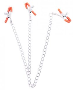 Triple Your Pleasure Nipple & Clitoral Clamps with Chain main