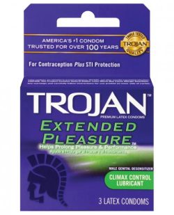Trojan Extended Pleasure Latex Condom Box Of 3 main